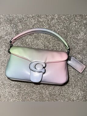 Coach Pastel Ombre Pillow Tabby Leather Bag in Pink, Green & Blue